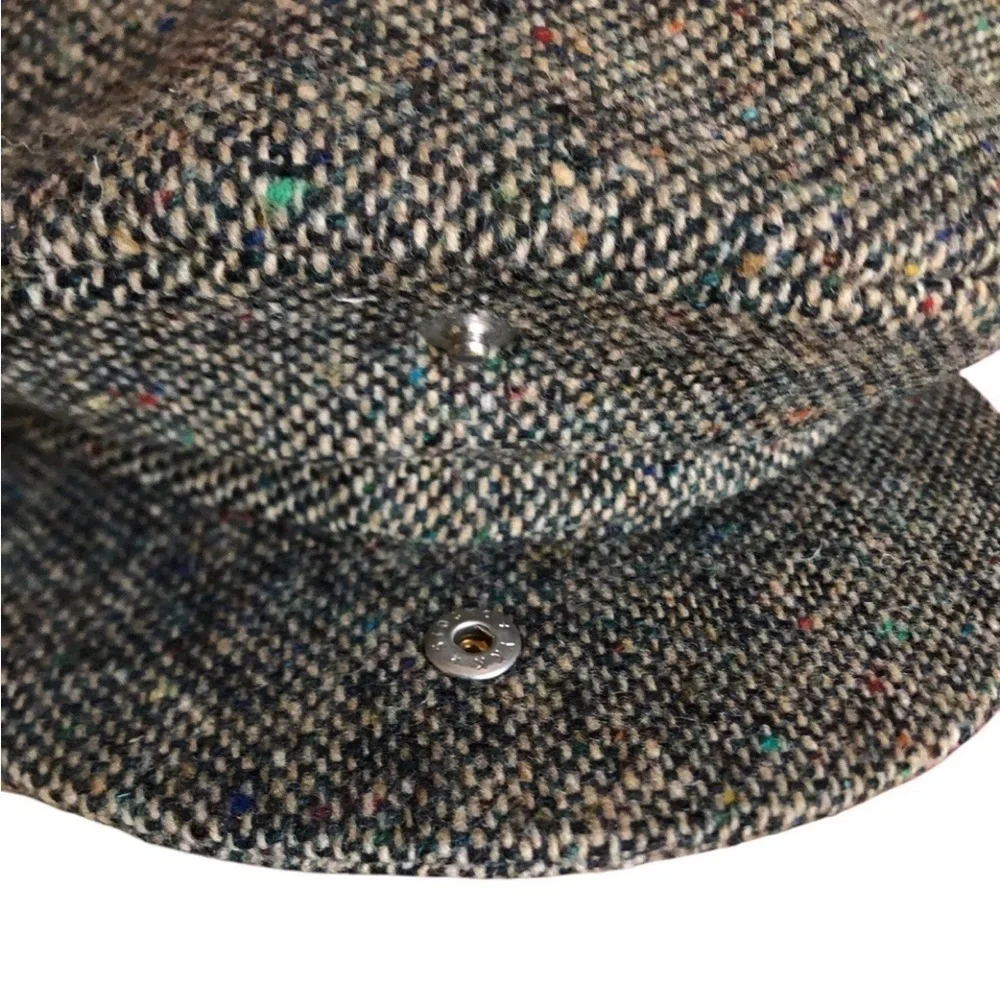 VTG Hanna Hats Donegal Irish Tweed Flat Cap Pure New Wool Unisex Small